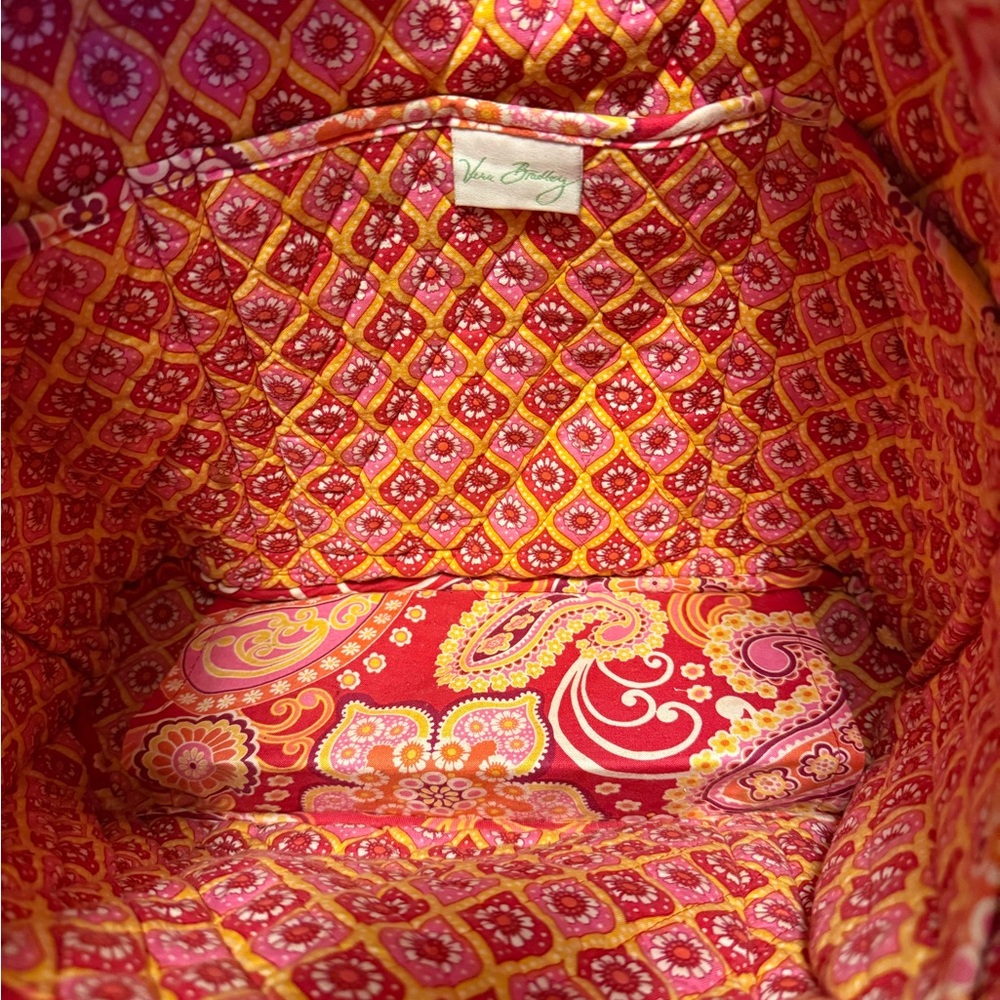 Lot of Two Vera Bradley Vibrant Paisley Tote and Purse Bag Set Pink - Picture 13 of 14